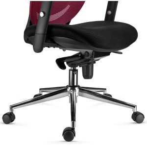Silla de Oficina Ergonomica, LAMBO, con cabecero y soporte lumbar, en negro