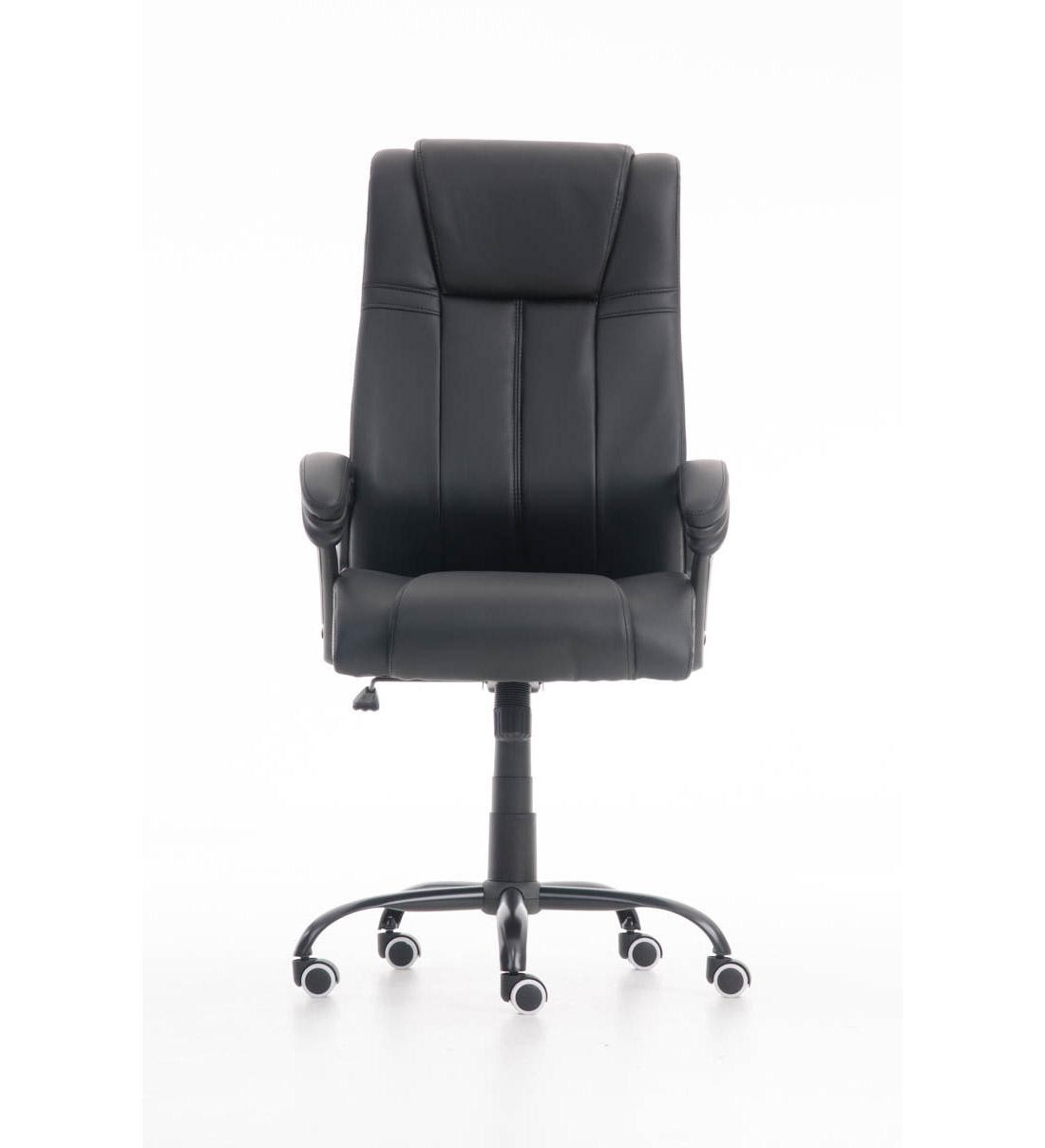 Sillón de oficina CONDOR, excelente acolchado, muy robusta, en piel color negro