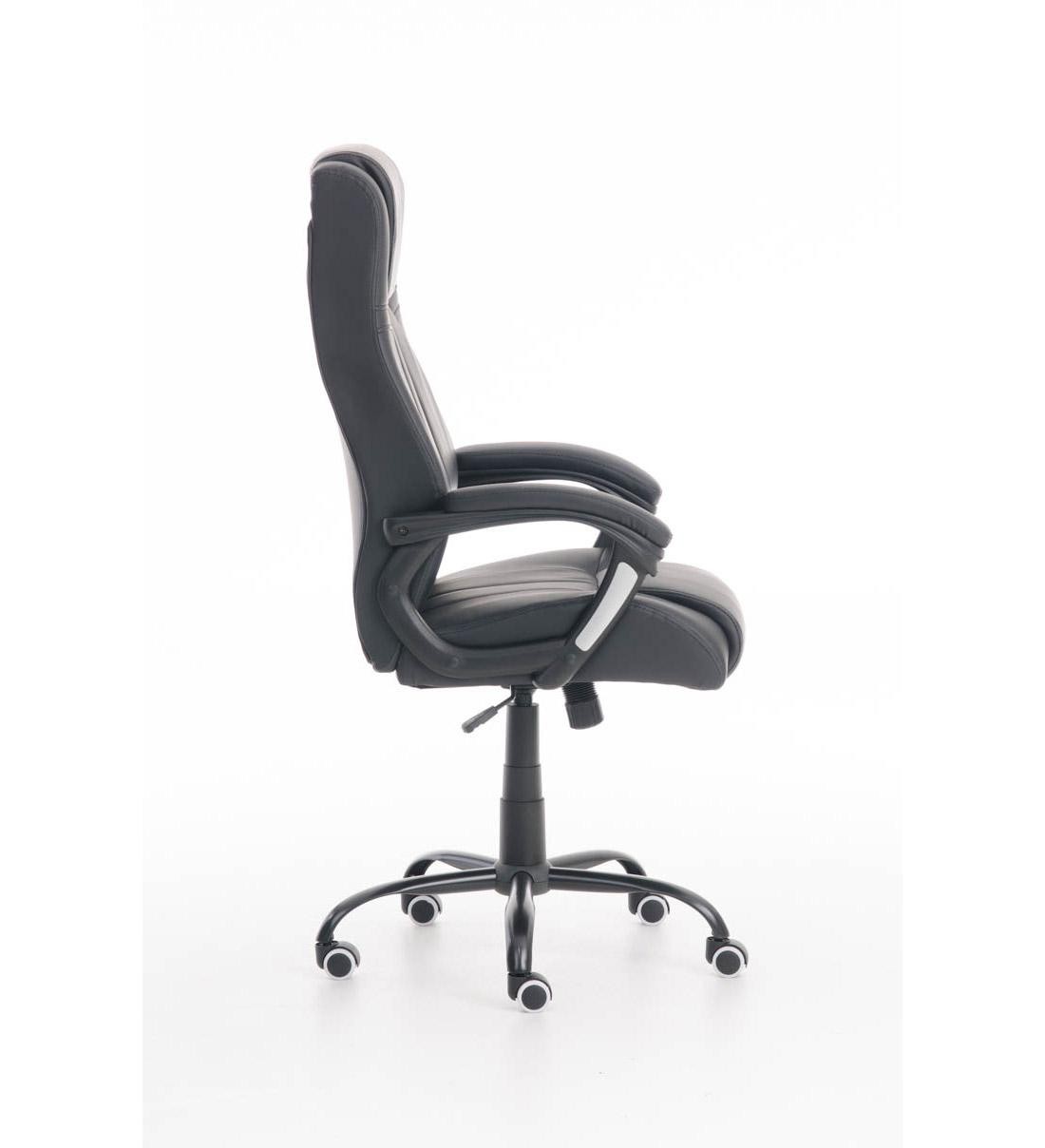 Sillón de oficina CONDOR, excelente acolchado, muy robusta, en piel color negro