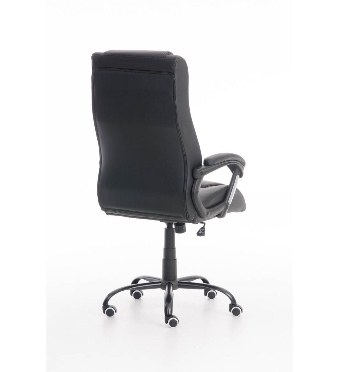 Sillón de oficina CONDOR, excelente acolchado, muy robusta, en piel color negro