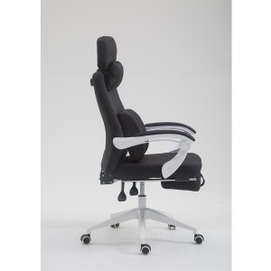 Sillón de Oficina ADRIANO, Reposapiés Extensible, color Negro