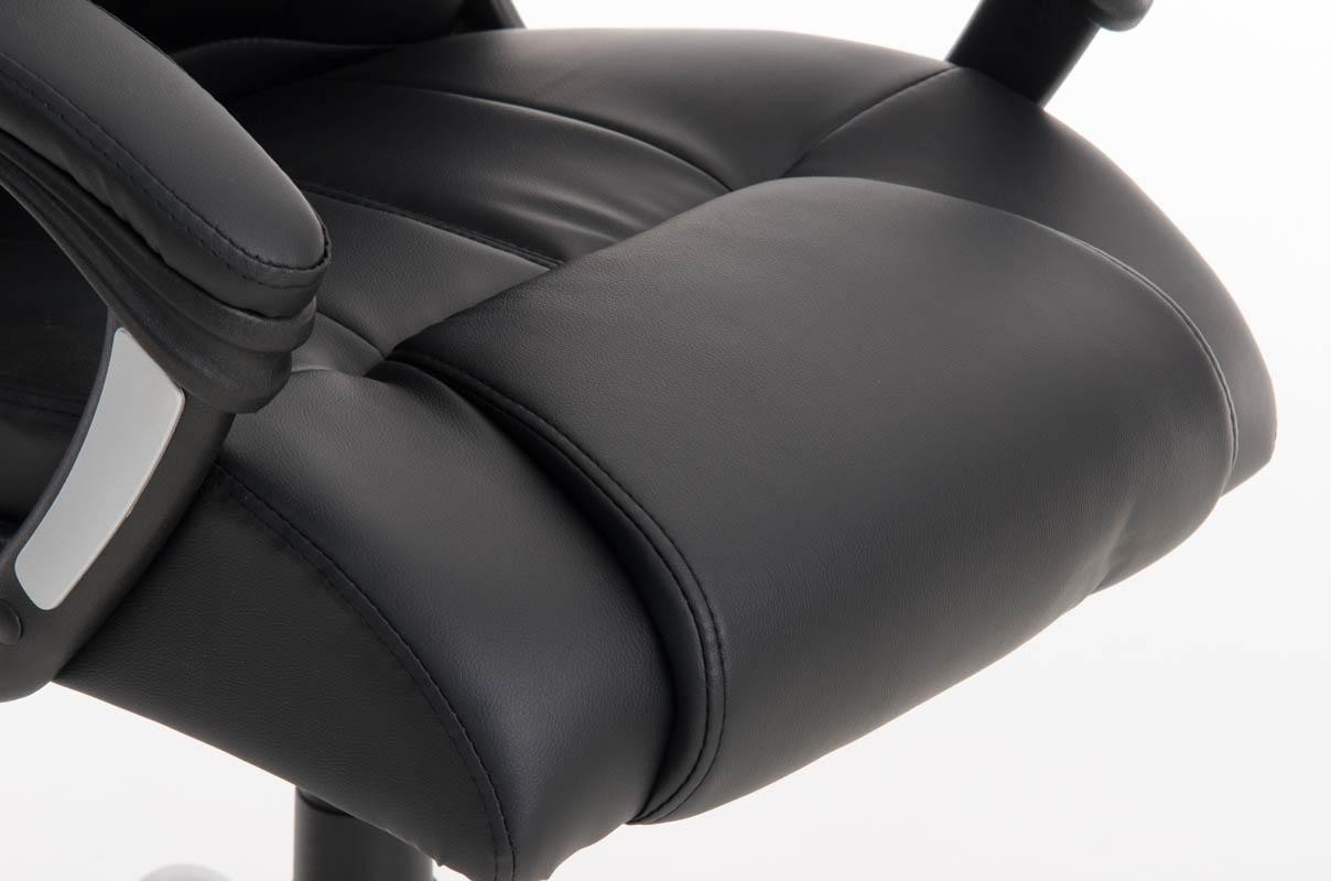 Sillón de oficina CONDOR, excelente acolchado, muy robusta, en piel color negro