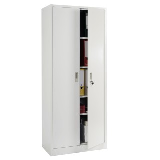 Armario archivador HALVAR 2 PUERTAS (Cristal), gran capacidad y máxima robustez, color gris claro 2