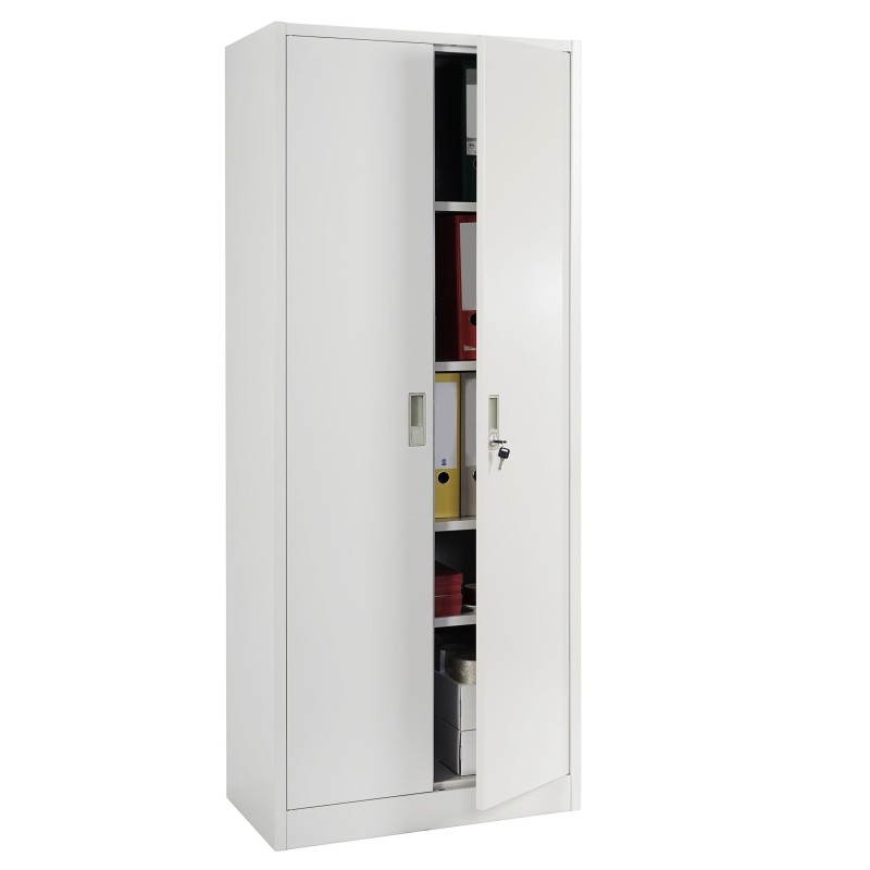 Armario archivador HALVAR 2 PUERTAS (Cristal), gran capacidad y máxima robustez, color gris claro