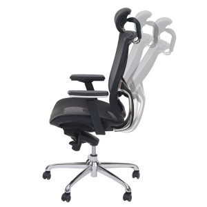 Silla Ergonómica TEIDE, ajustable, en malla negro