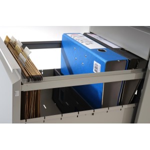 Archivador con ruedas KNUT, en metal, color gris