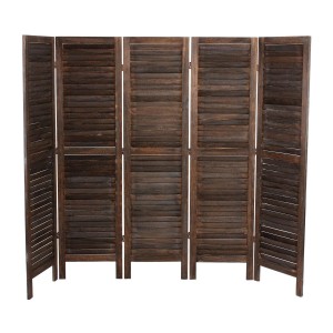 Biombo de madera LEO,170x228x2cm, muy elegante, color marrón