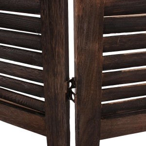 Biombo de madera LEO,170x228x2cm, muy elegante, color marrón