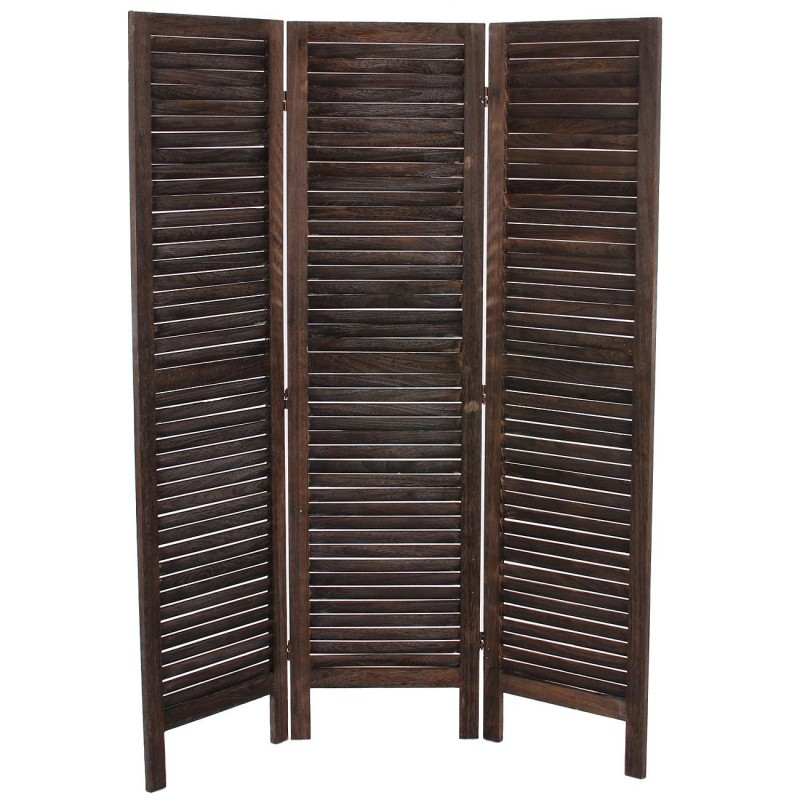 Biombo de madera LEO 170x138x2cm, muy elegante, color marrón