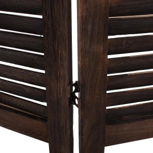 Biombo de madera LEO 170x138x2cm, muy elegante, color marrón