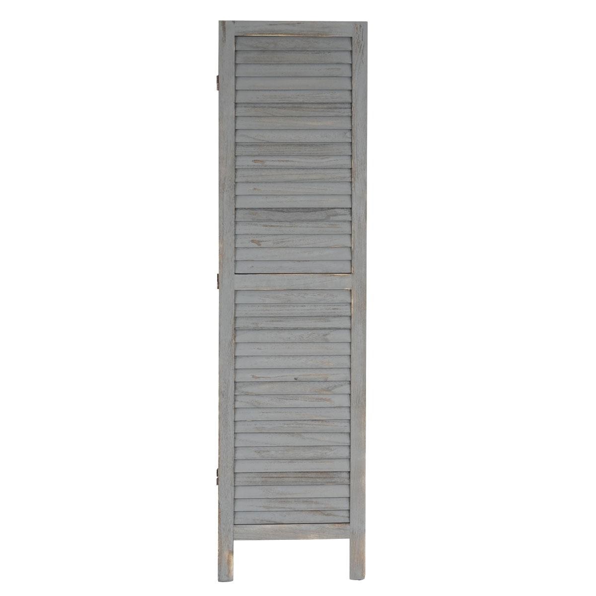 Biombo de Madera LEO, Diseño Vintage Muy Bonito, 170x276x2cm, Color Marrón