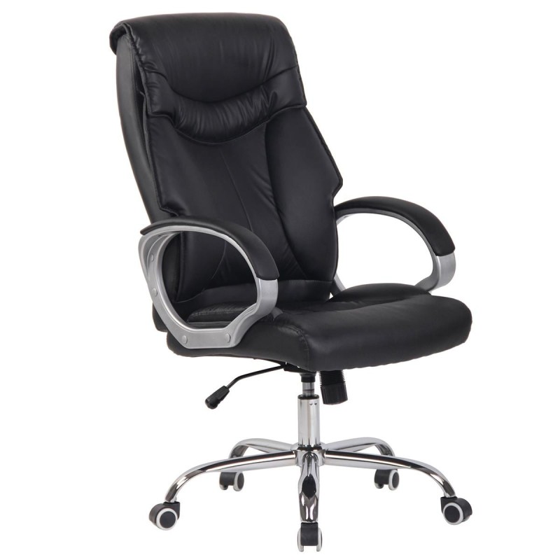 Sillón de oficina KIMI, gran respaldo acolchado en Negro