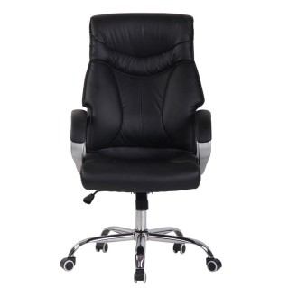 Sillón de oficina KIMI, gran respaldo acolchado en Negro 2