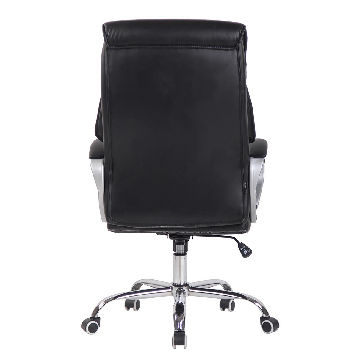 Silla de oficina KIMI, gran respaldo ergonómico con doble acolchado , en piel color Negro