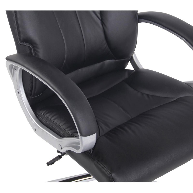 Sillón de oficina KIMI, gran respaldo acolchado en Negro