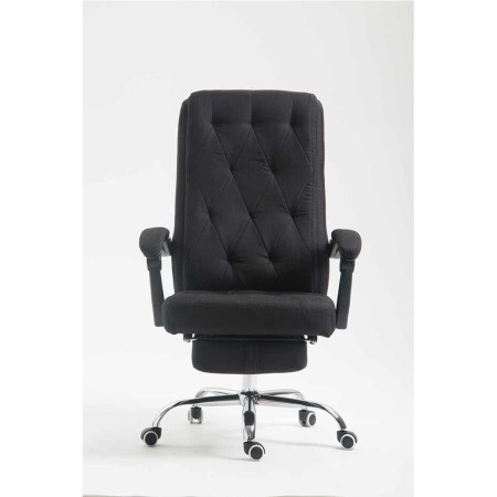 Sillón de Oficina BENETY TELA, Reposapiés Extensible, color Negro