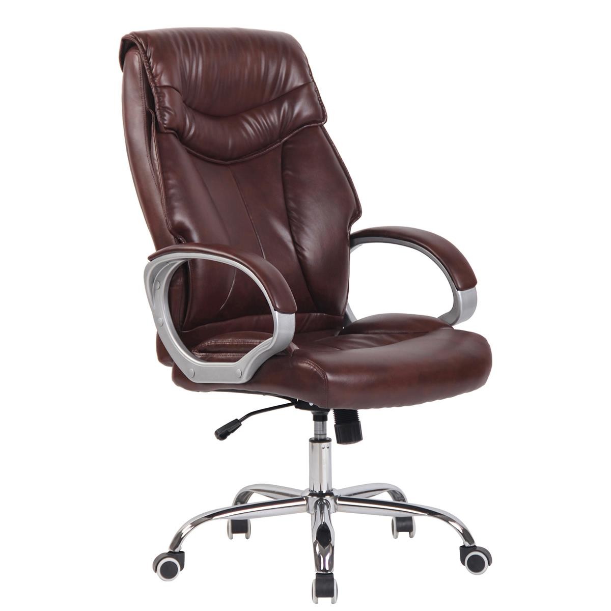 Silla de oficina KIMI, gran respaldo ergonómico con doble acolchado , en piel color Negro