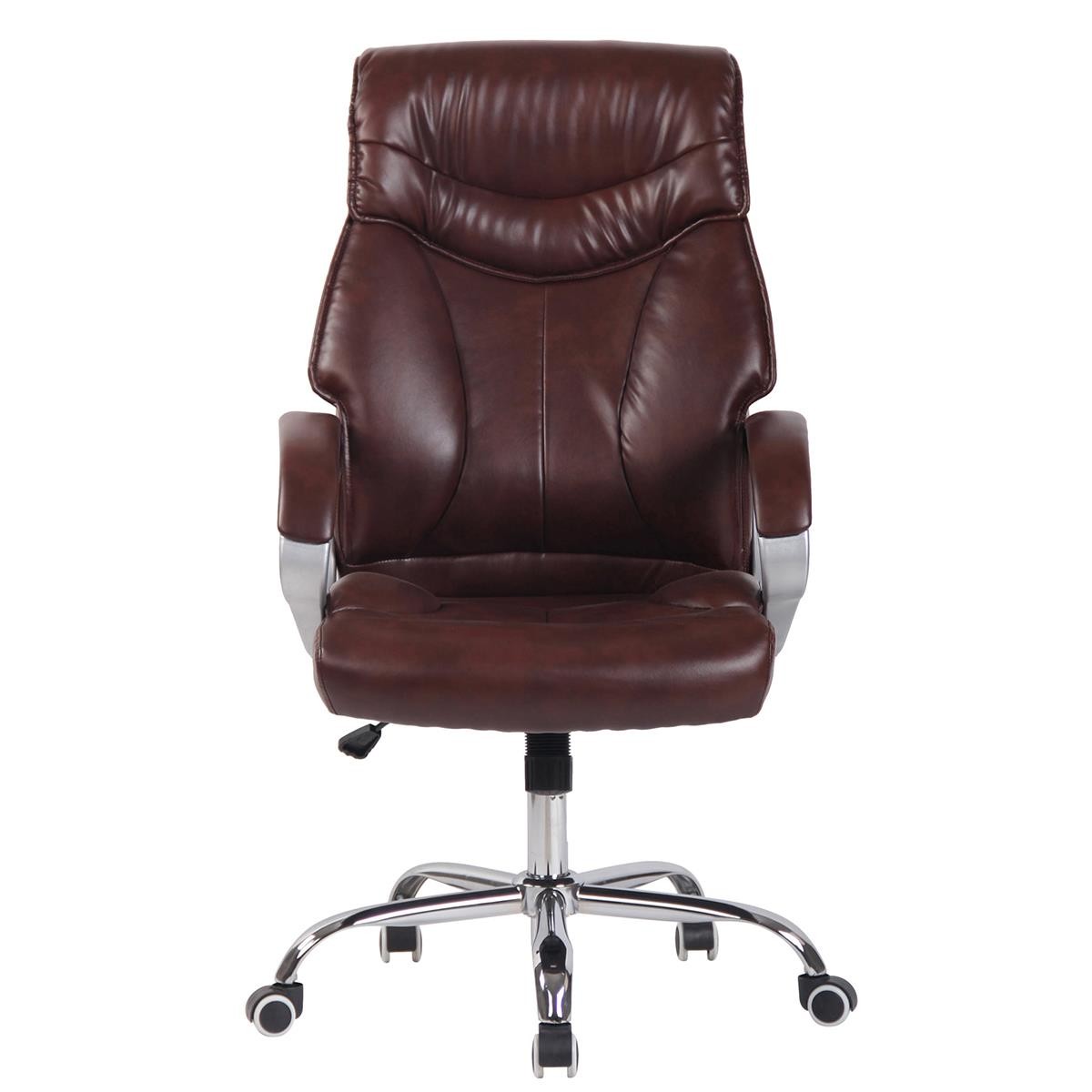 Silla de oficina KIMI, gran respaldo ergonómico con doble acolchado , en piel color Negro