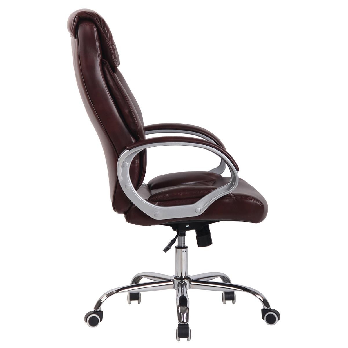 Silla de oficina KIMI, gran respaldo ergonómico con doble acolchado , en piel color Negro