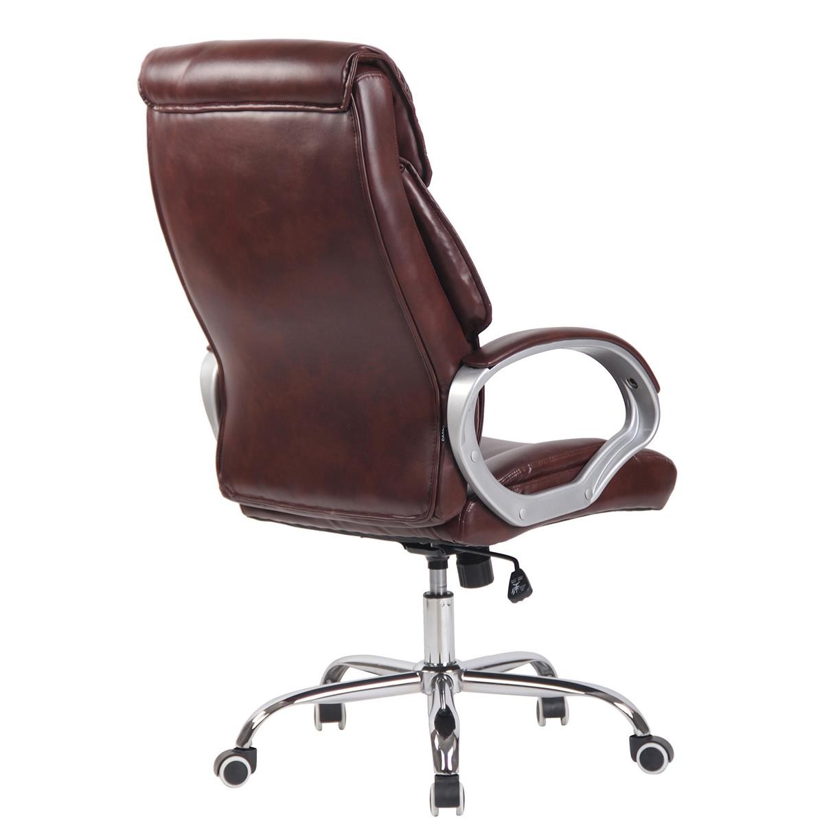 Silla de oficina KIMI, gran respaldo ergonómico con doble acolchado , en piel color Negro