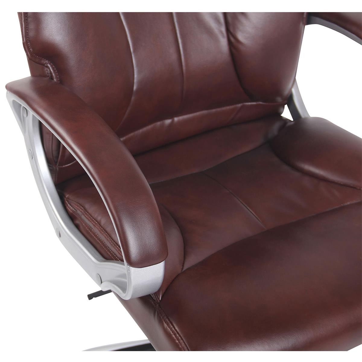 Silla de oficina KIMI, gran respaldo ergonómico con doble acolchado , en piel color Negro