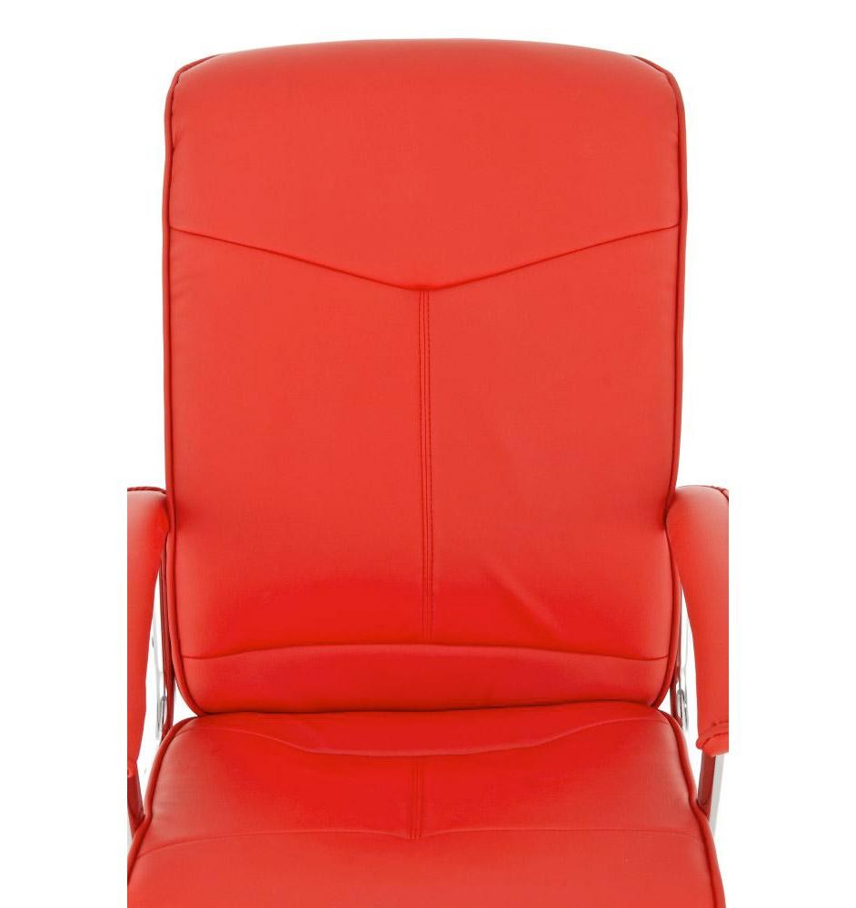 Silla de oficina BARNI, muy robusta, estructura metálica, mecanismo basculante, en piel color Negro