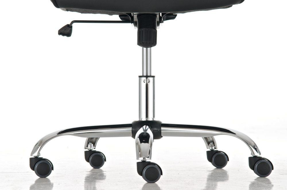 Silla de oficina BARNI, muy robusta, estructura metálica, mecanismo basculante, en piel color Negro
