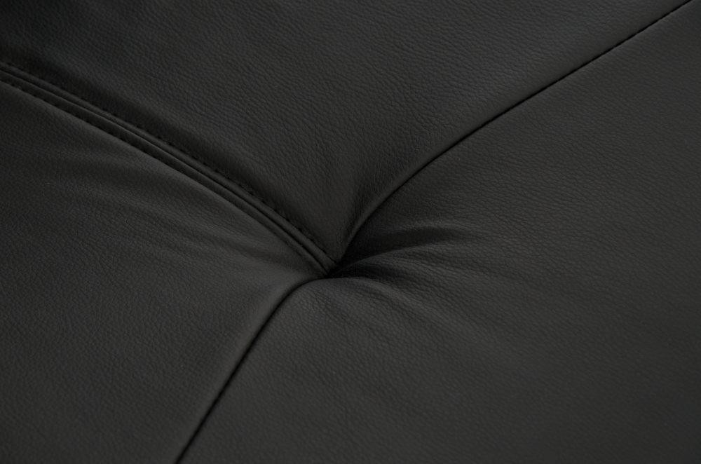 Silla de oficina BARNI, muy robusta, estructura metálica, mecanismo basculante, en piel color Negro