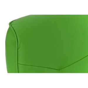 Sillón de oficina BARNI, estructura metálica, en piel color Negro