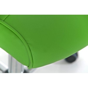 Sillón de oficina BARNI, estructura metálica, en piel color Negro