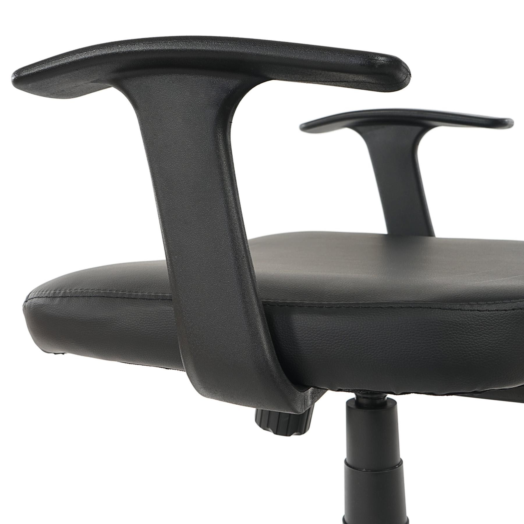Silla de Oficina XXL (Hasta 150kg) TENOYA BASE con Reposabrazos, Respaldo en malla, Color Negro