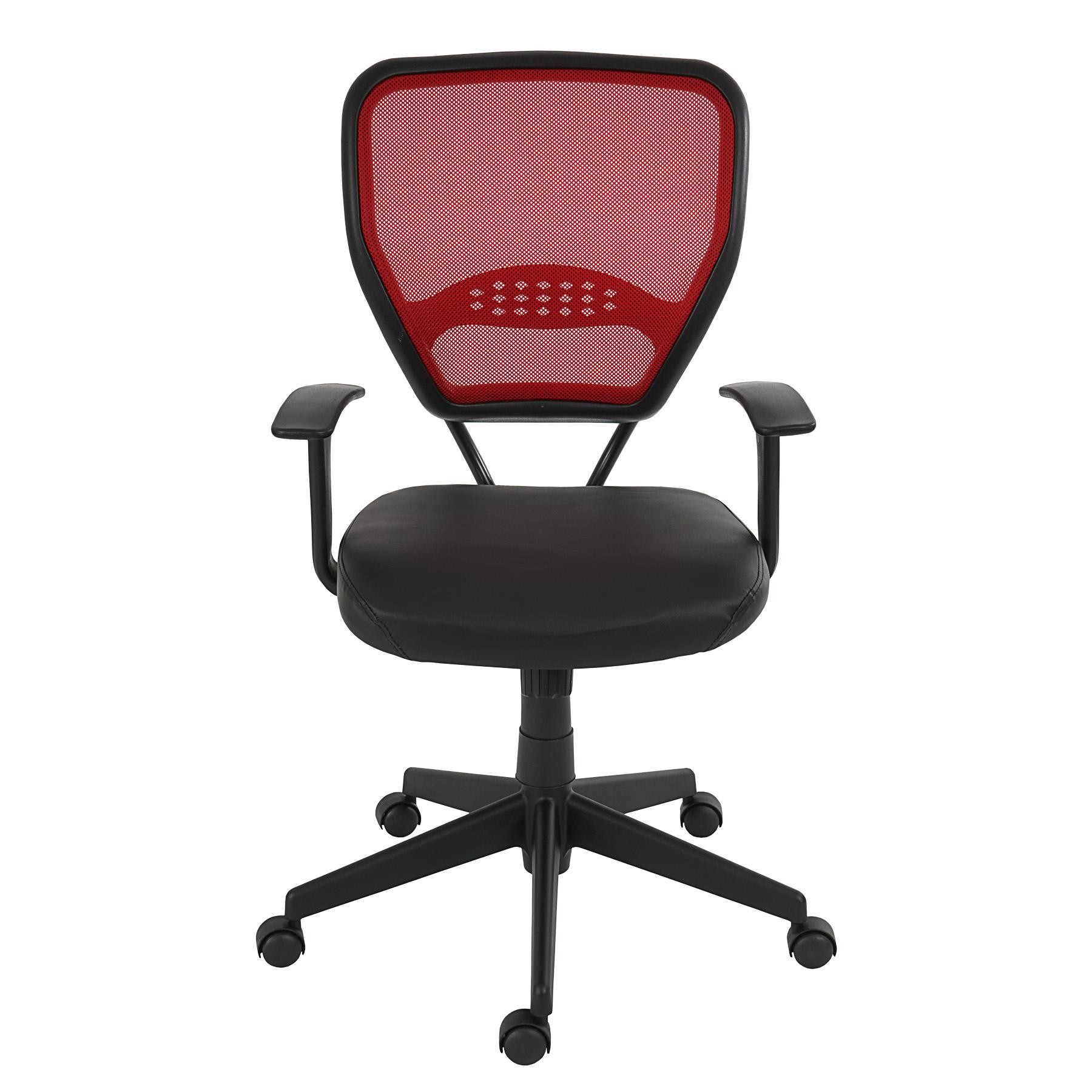 Silla de Oficina XXL (Hasta 150kg) TENOYA BASE con Reposabrazos, Respaldo en malla, Color Negro