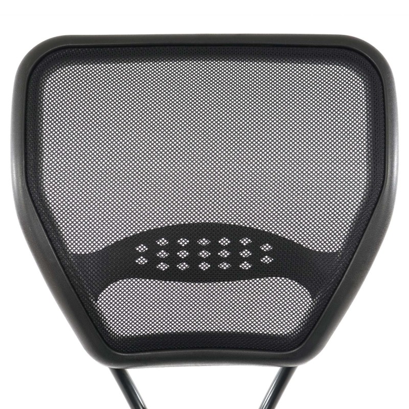 Silla de oficina XXL TENOYA BASE (Reposabrazos) gran acolchado, en malla negra