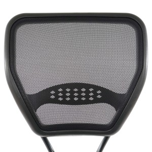 Silla de oficina XXL TENOYA BASE (Reposabrazos) gran acolchado, en malla negra