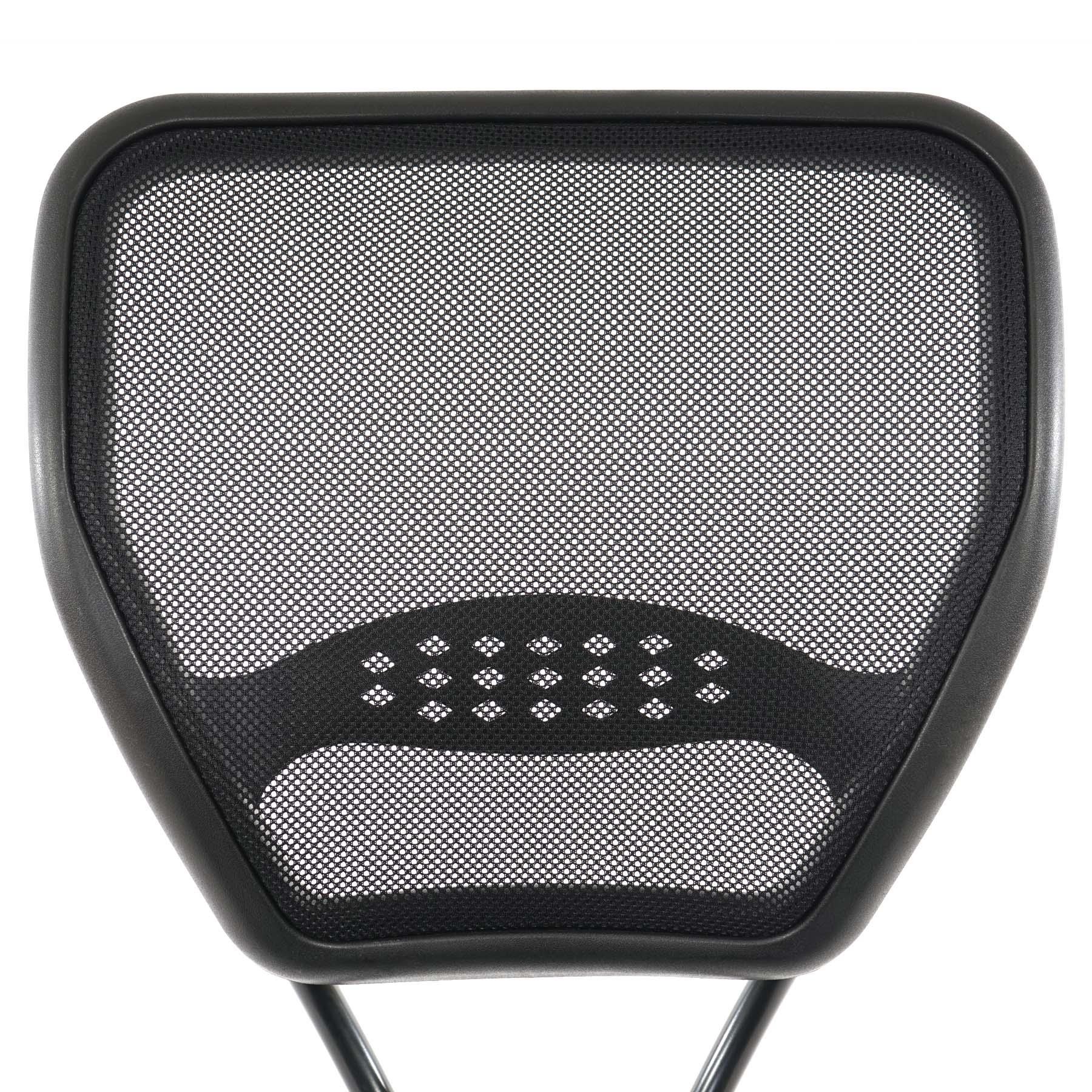Silla de Oficina XXL (Hasta 150kg) TENOYA BASE con Reposabrazos, Respaldo en malla, Color Negro