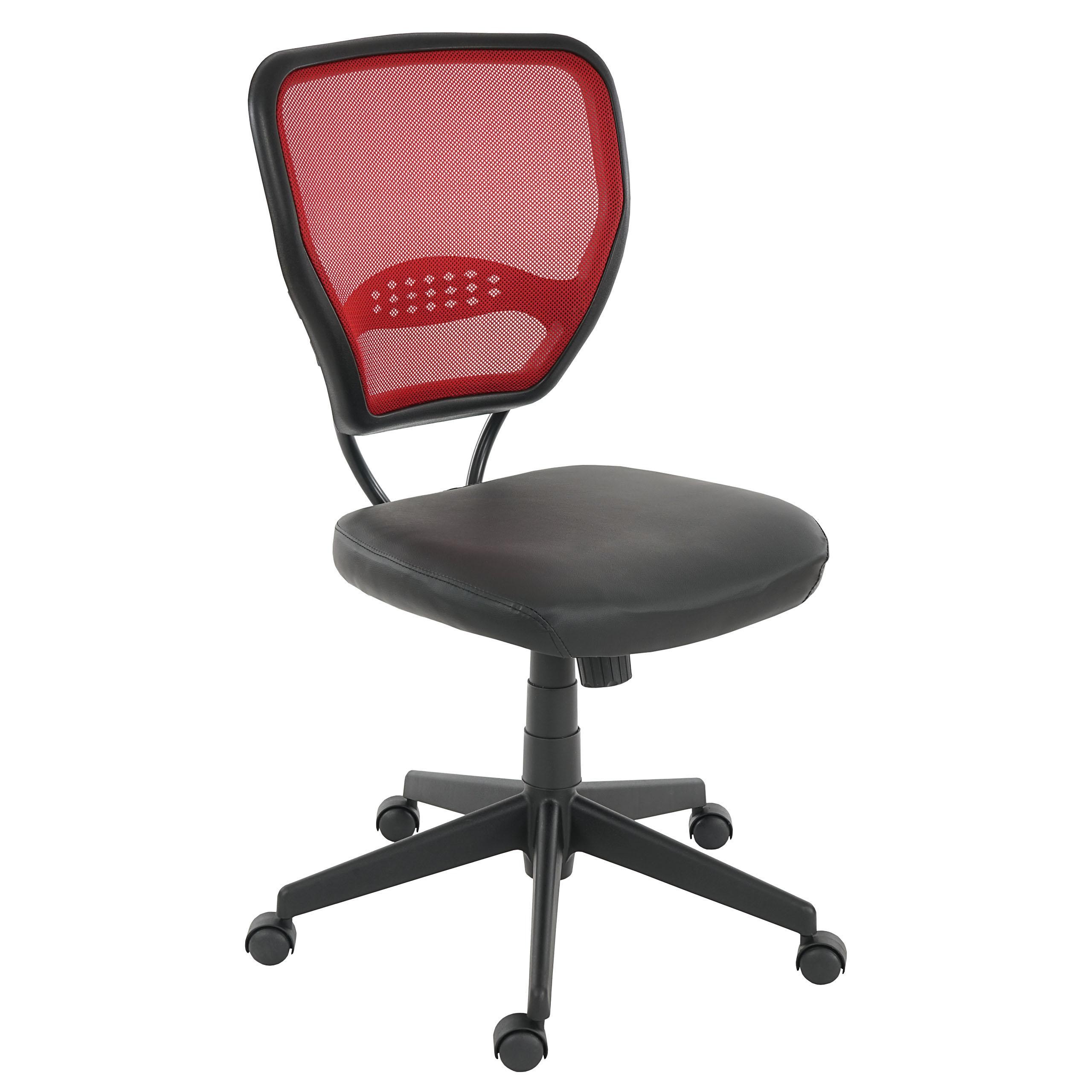 Silla de Oficina XXL (hasta 150kg) sin Apoyabrazos TENOYA BASE, Respaldo en malla, Color Negro