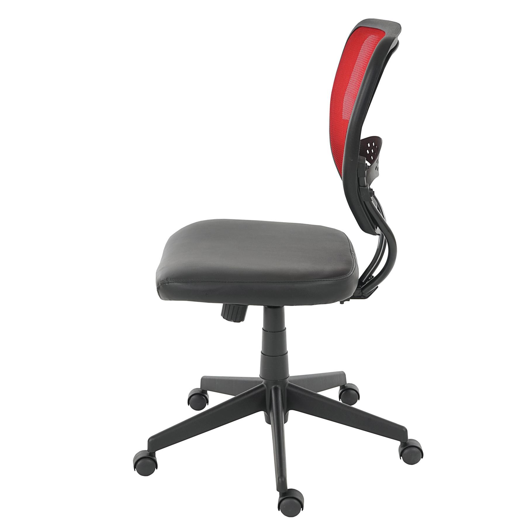 Silla de Oficina XXL (hasta 150kg) sin Apoyabrazos TENOYA BASE, Respaldo en malla, Color Negro