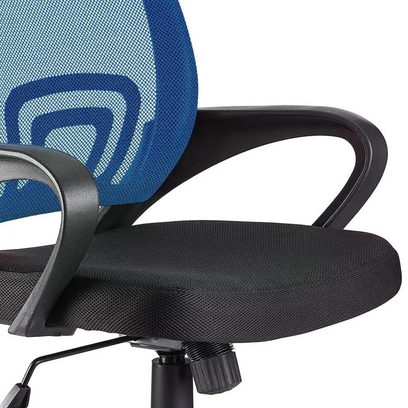 Silla de oficina SEUL con asiento acolchado, en negro
