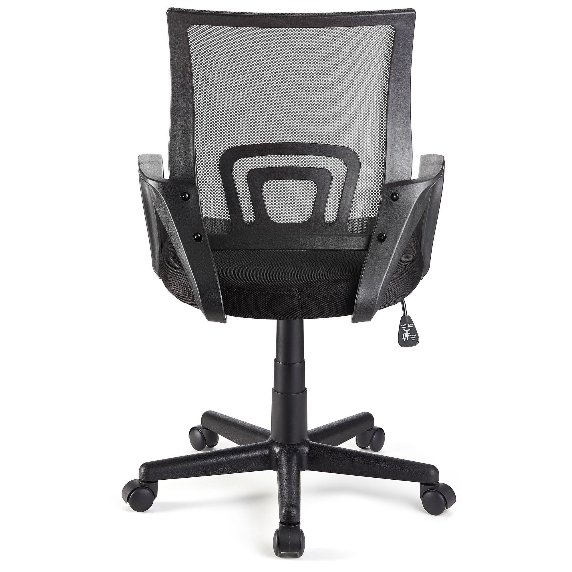 Silla de Oficina SEUL, Bonito Diseño, Gran Asiento Acolchado, Color Negro
