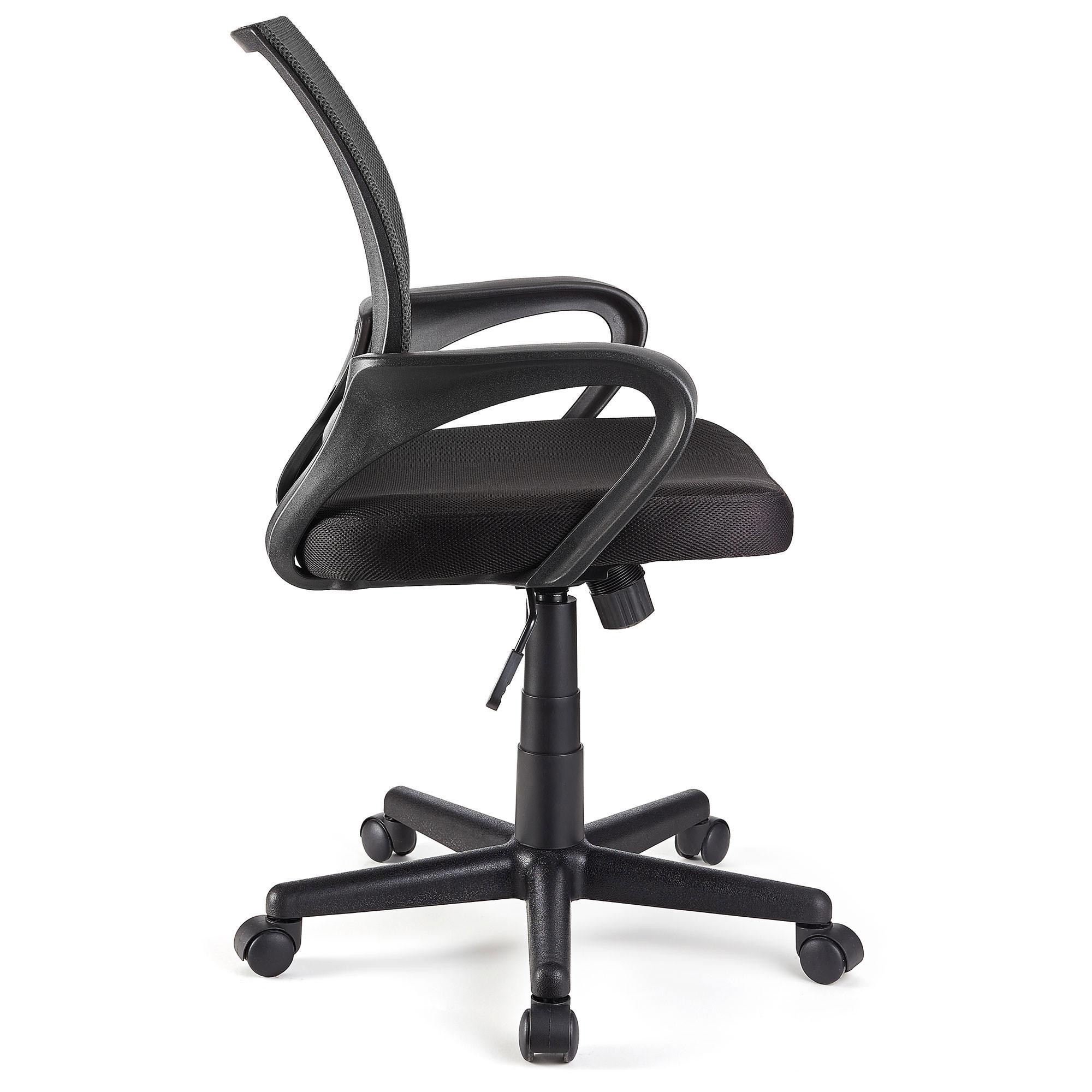 Silla de Oficina SEUL, Bonito Diseño, Gran Asiento Acolchado, Color Negro
