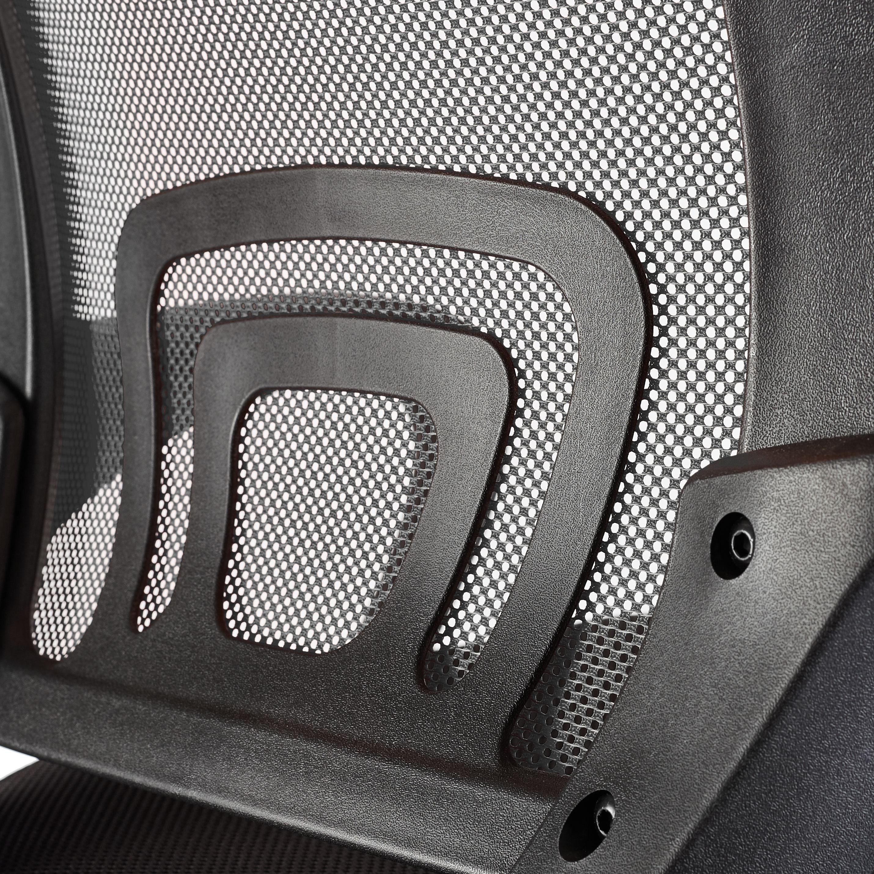 Silla de Oficina SEUL, Bonito Diseño, Gran Asiento Acolchado, Color Negro