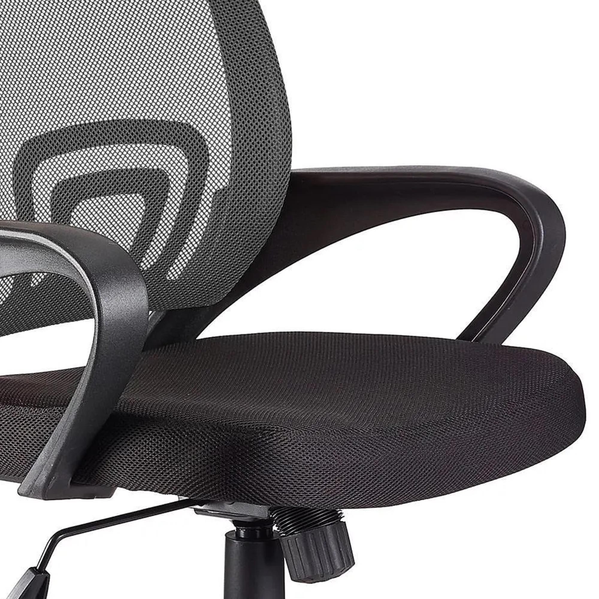 Silla de Oficina SEUL, Bonito Diseño, Gran Asiento Acolchado, Color Negro
