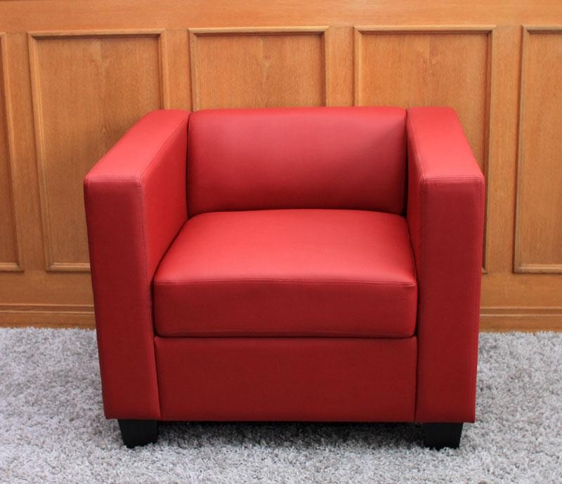 Sillón de 1 plaza BASILIO, Diseño Elegante, Gran Confort, en Piel, Color Negro