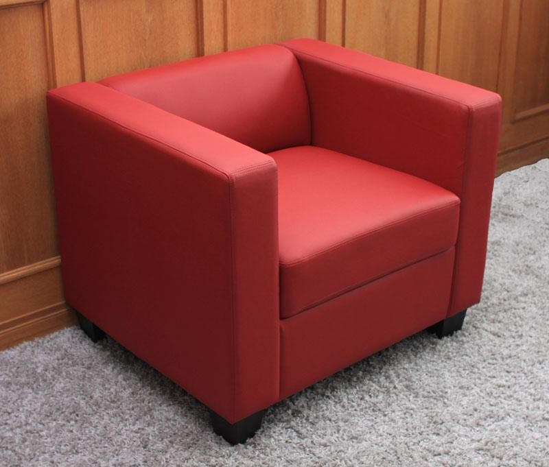 Sillón de 1 plaza BASILIO, Diseño Elegante, Gran Confort, en Piel, Color Negro