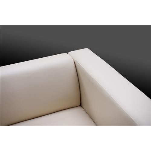 Sillón de 1 plaza BASILIO, Diseño Elegante, Gran Confort, en Piel, Color Negro