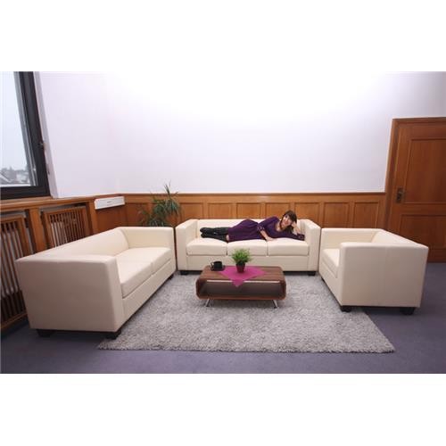 Sillón de 1 plaza BASILIO, Diseño Elegante, Gran Confort, en Piel, Color Negro