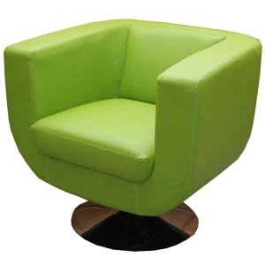 Sillón de Diseño TREVISO II, gran confort y estilo, piel color negro