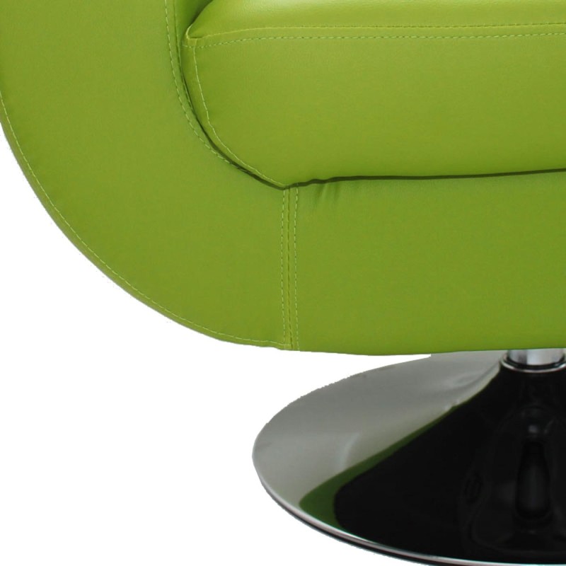Sillón de Diseño TREVISO II, gran confort y estilo, piel color negro