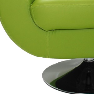Sillón de Diseño TREVISO II, gran confort y estilo, piel color negro