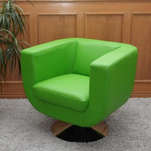 Sillón de Diseño TREVISO II, gran confort y estilo, piel color negro